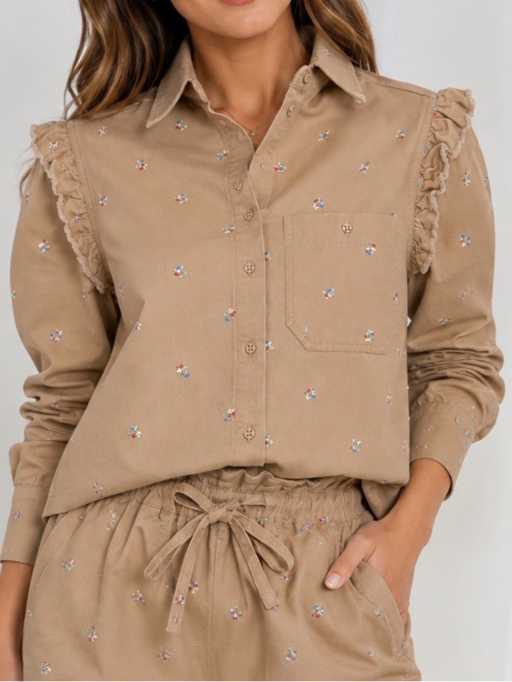 Something Navy Magnolia Shirt Jacket